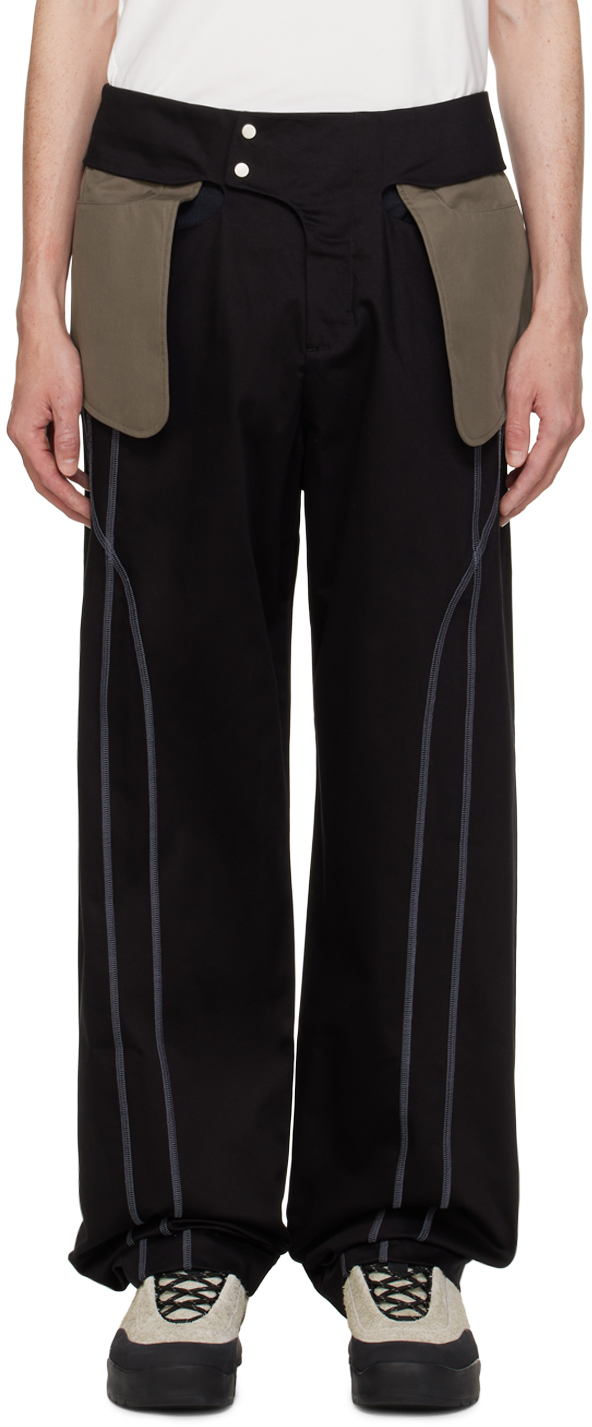 J.L - A.L _J. L - A. L_ Black Binate Trousers