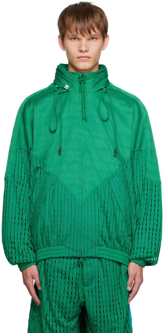Shop Song For The Mute Green Adidas Originals Edition Jacket In Bold Green/bold Gree