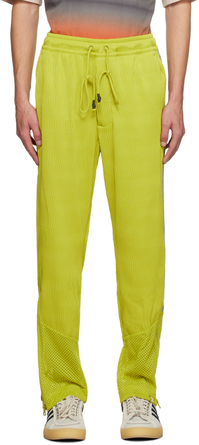 Song For The Mute Yellow Adidas Originals Edition Sweatpants In Unity Lime
