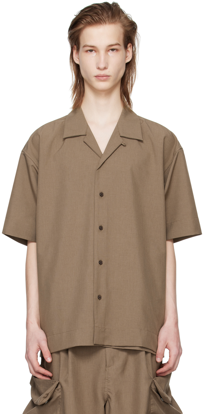 Brown Side Slit Shirt