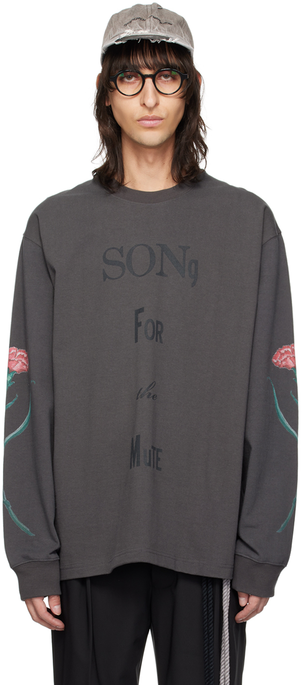 Song For The Mute Black Sftm Sweatshirt In Washed Black