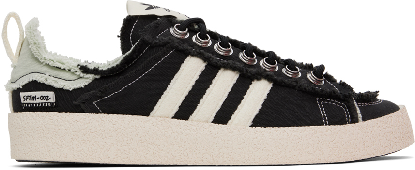 Song For The Mute Black Adidas Originals Edition Campus 80s Sneakers In Core Black/cream Whi