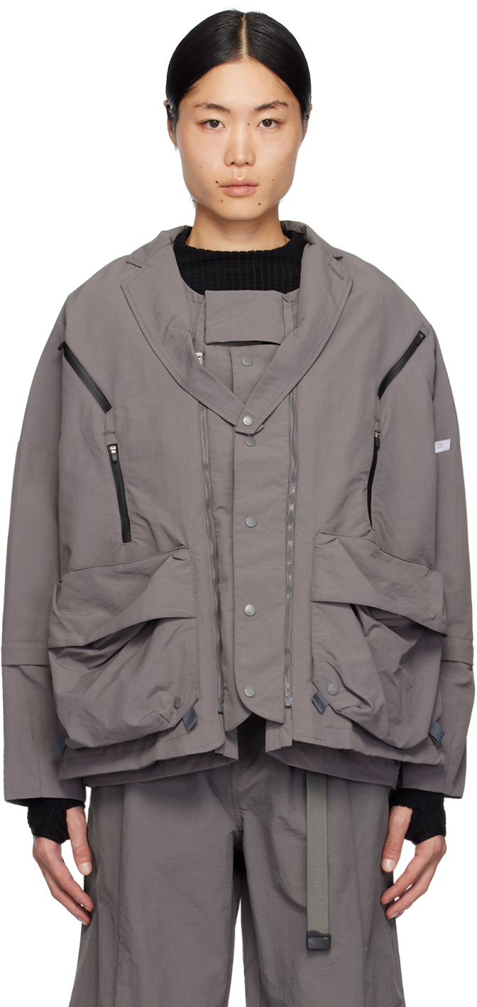 Archival Reinvent Gray Peace And After Edition Jacket In Grey