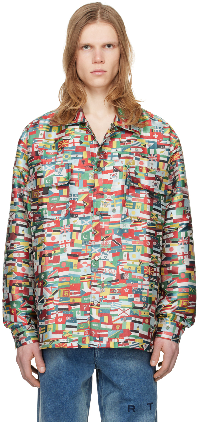 Shop Rta Multicolor Chest Pockets Jacket In National Flags