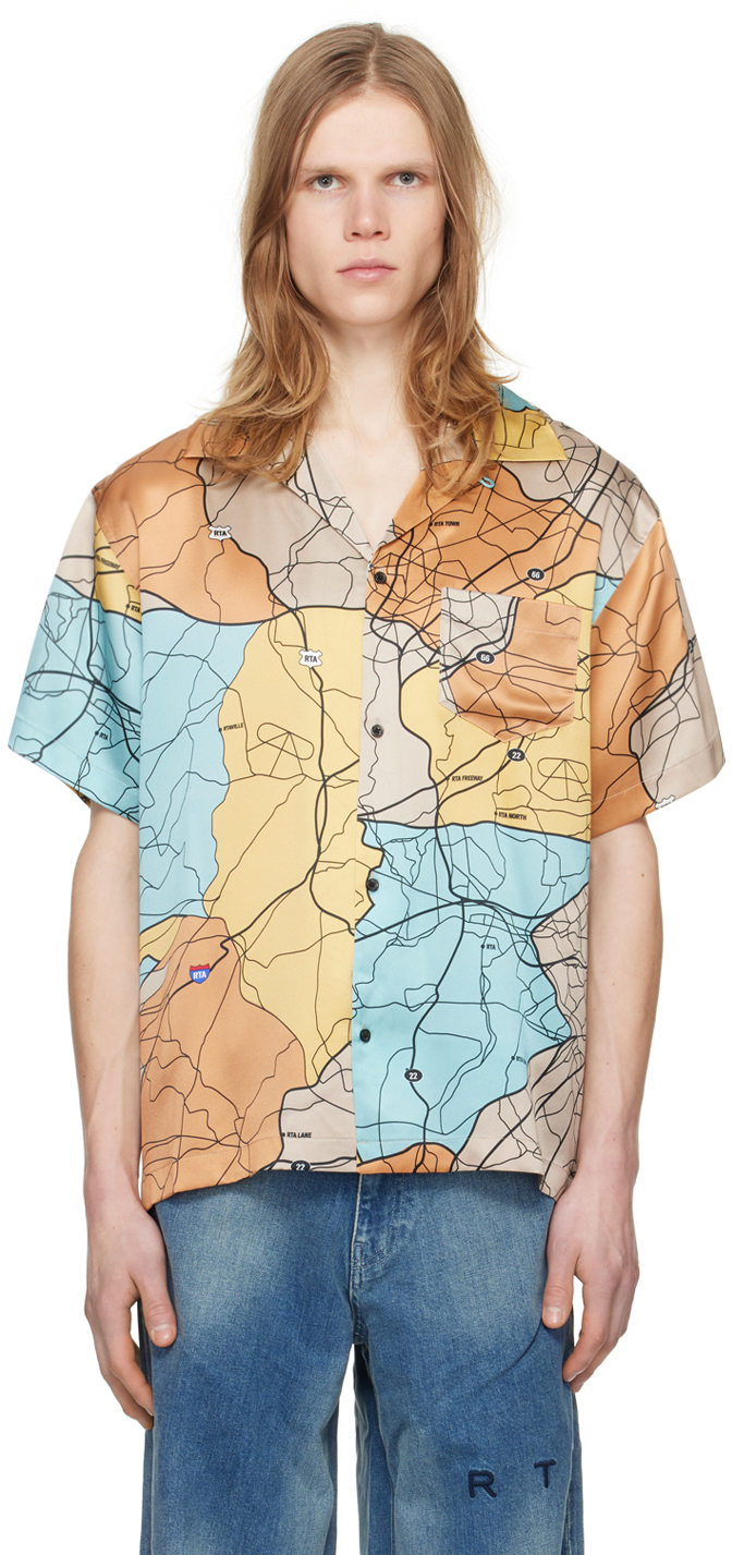 Shop Rta Multicolor Printed Shirt In Road Map