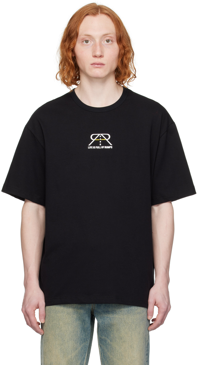 Rta Black Oversized T-shirt In Lifes Full Of Bumps