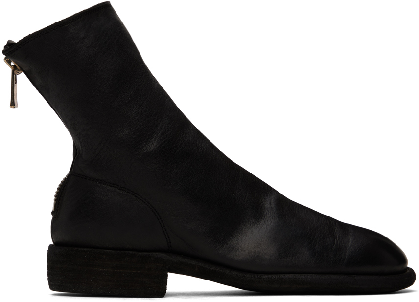 ミドルブーツ GUIDI Women Boots Q205 BLKT Black GUIDI Texan Boot VG05 Black
