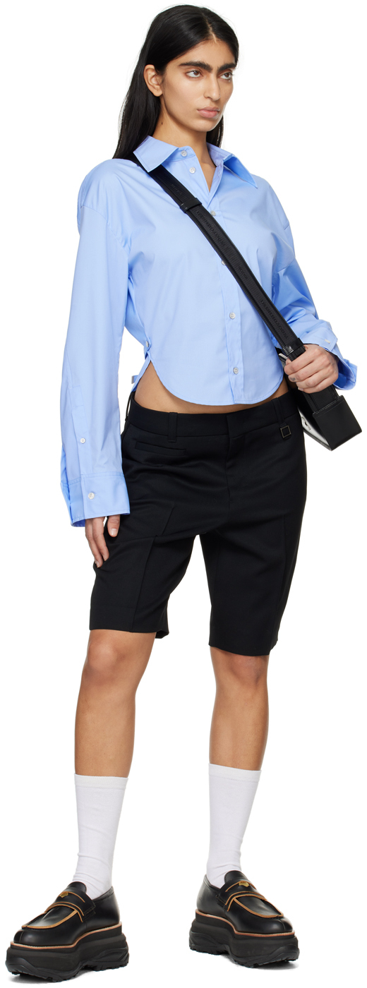 WOOYOUNGMI BLUE WAIST STRAP SHIRT 