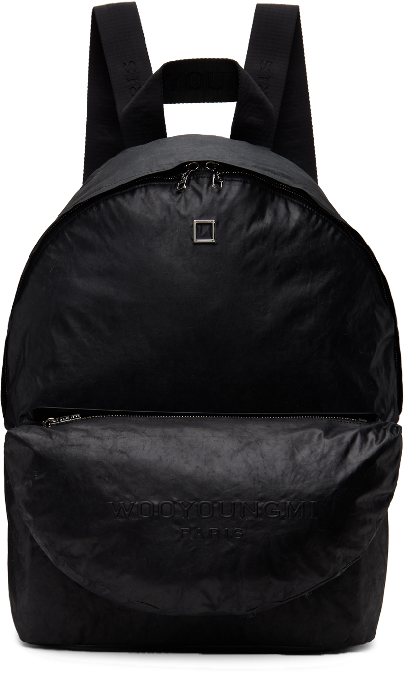 Wooyoungmi Black Logo Backpack In 913b Black