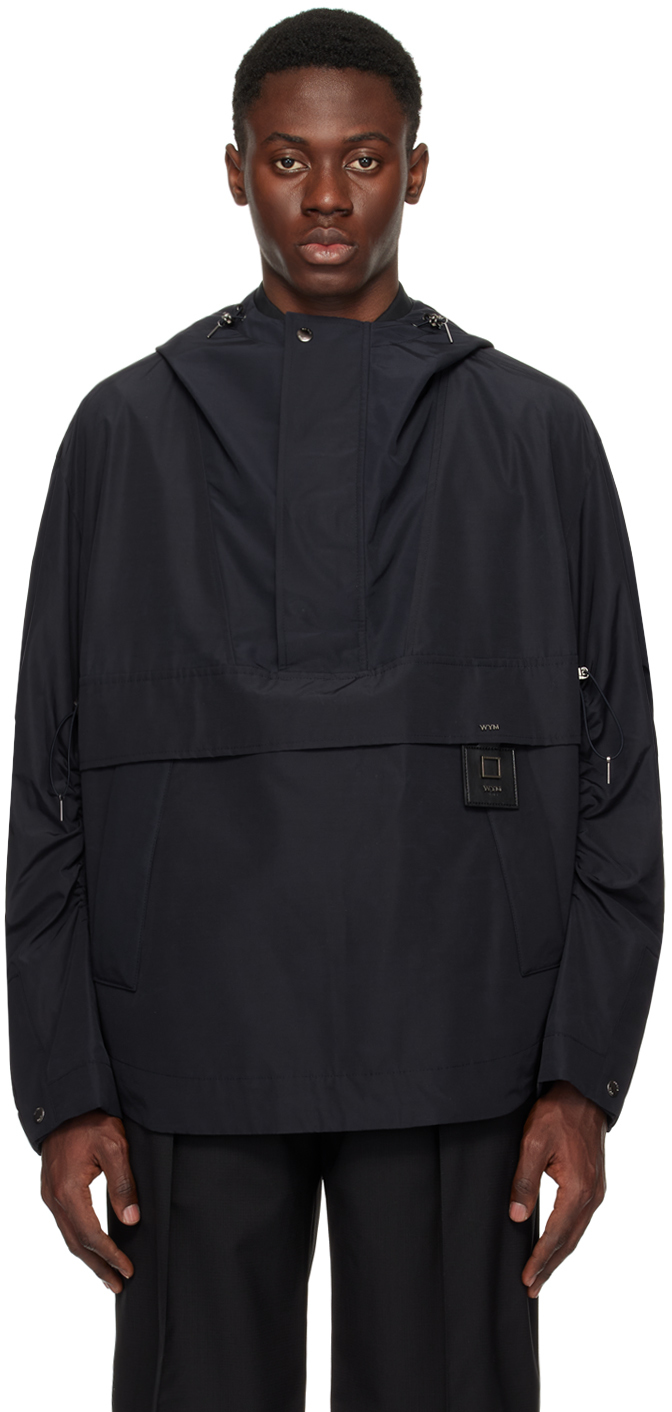 Navy Drawstring Jacket by WOOYOUNGMI on Sale