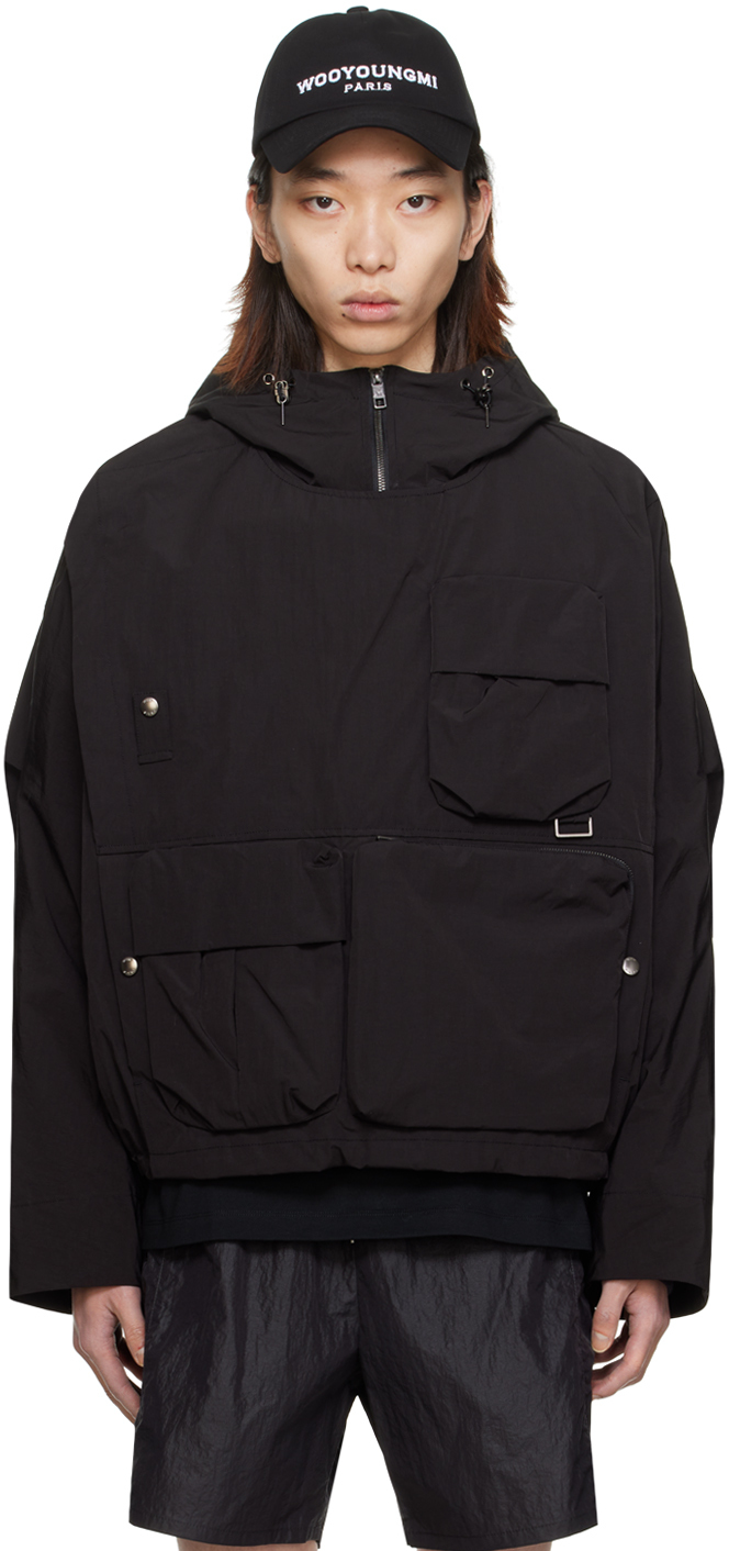 Wooyoungmi Black Multi-pocket Jacket In 939b Black