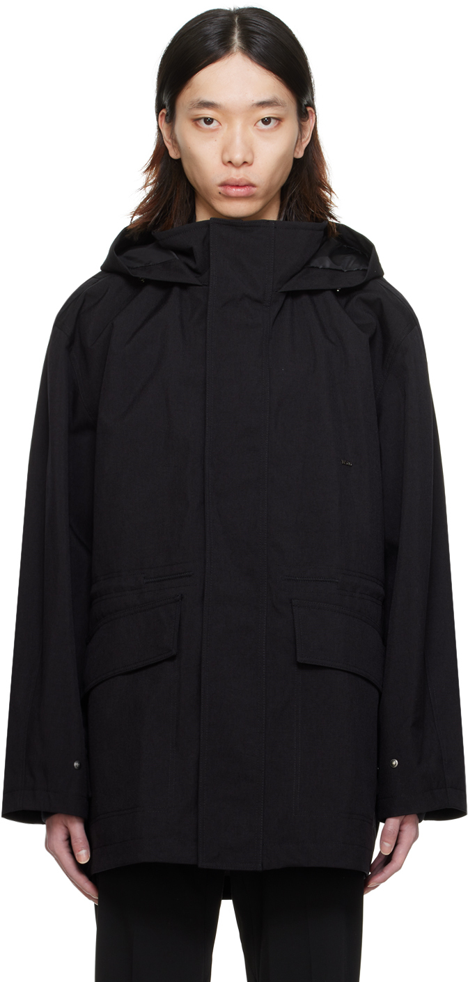 Printed Face Black Hood-YMYH main image 0