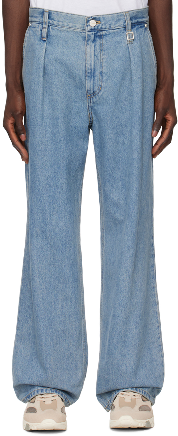Blue One-Tuck Jeans