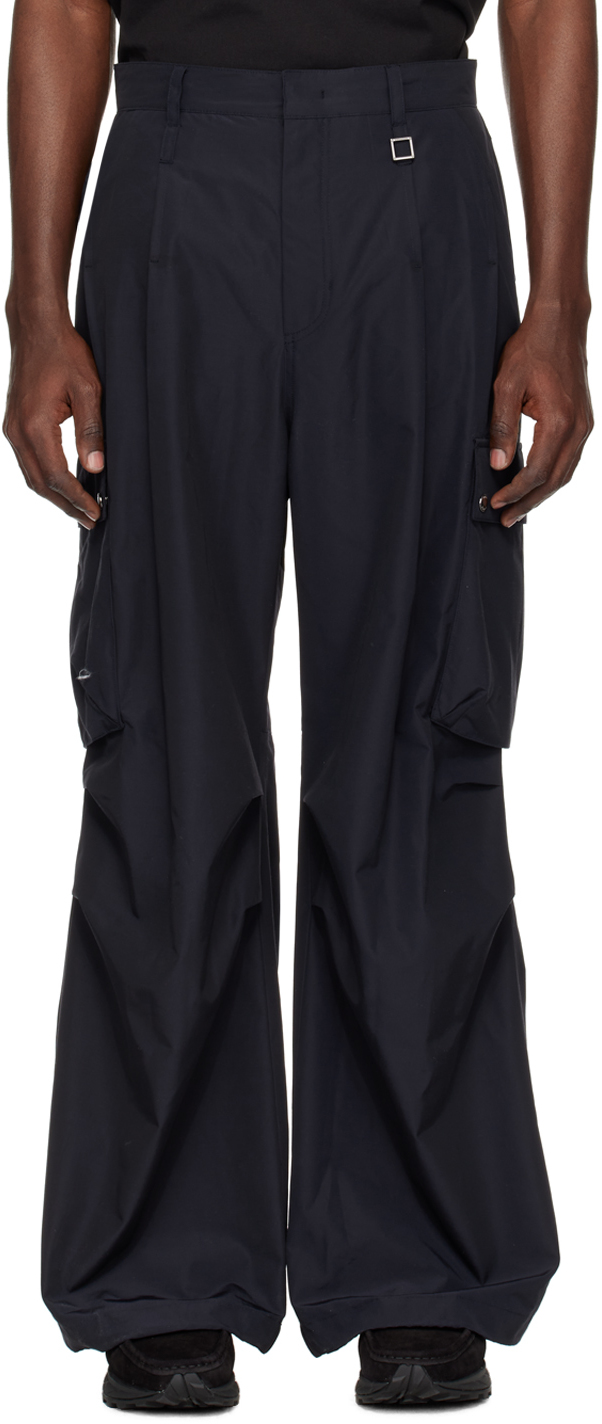 Navy Tucked Trousers