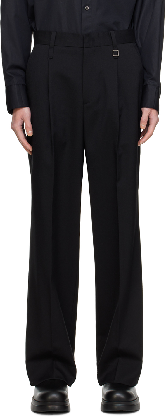 Wooyoungmi Black Straight Trousers In 905b Black