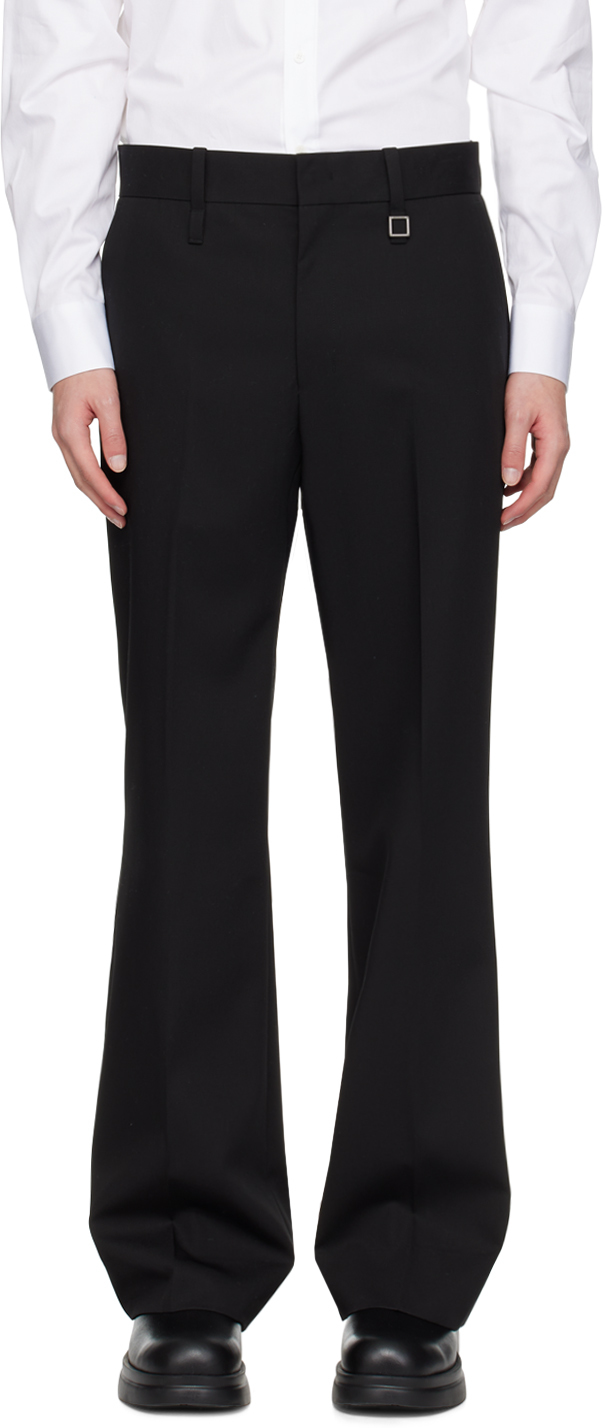 Wooyoungmi Black Straight Trousers In 904b Black