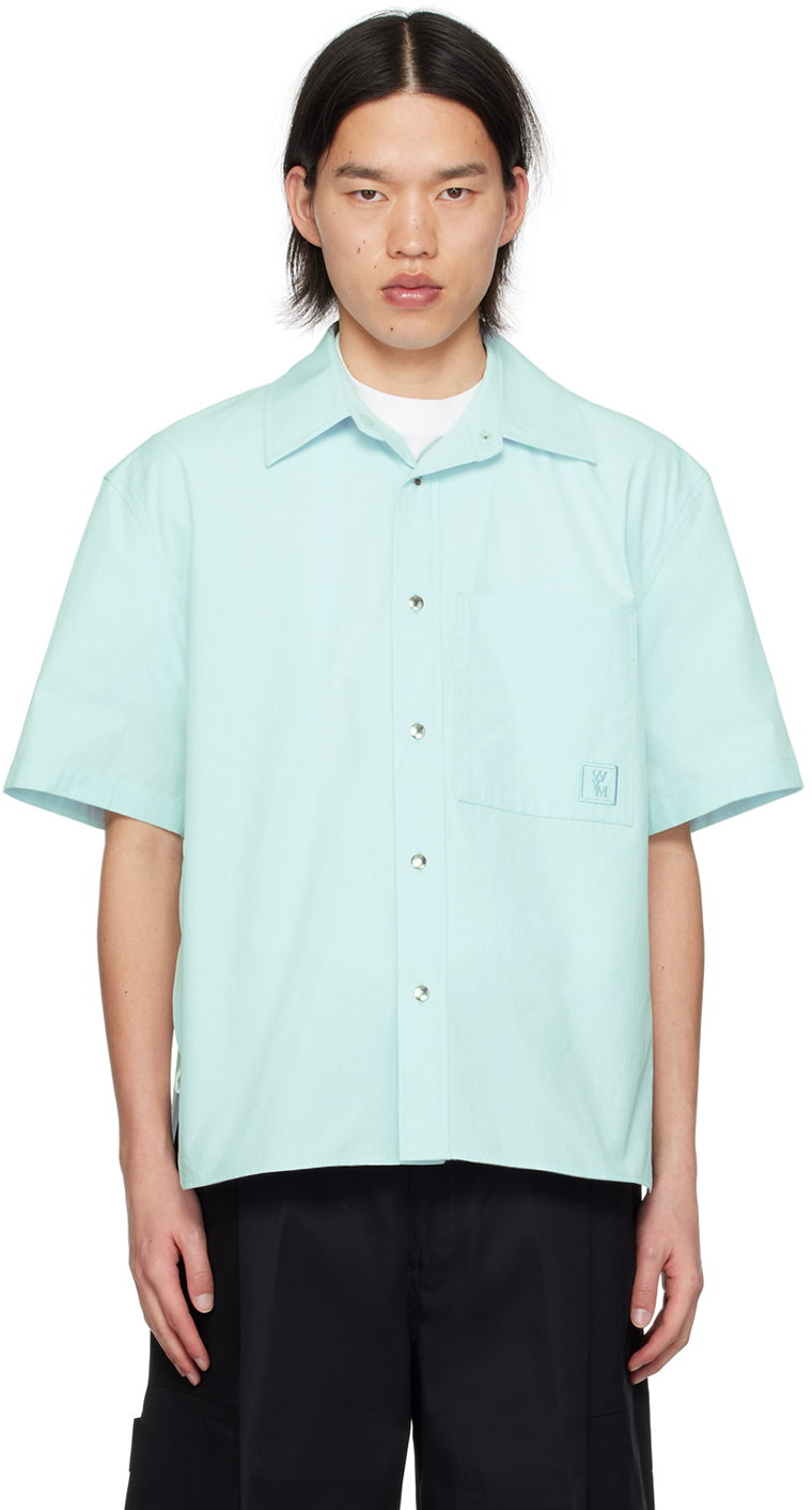 Wooyoungmi Blue Vented Shirt In 838l Blue
