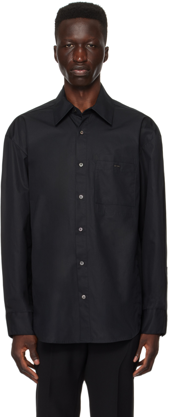 Black Printed Shirt by WOOYOUNGMI on Sale