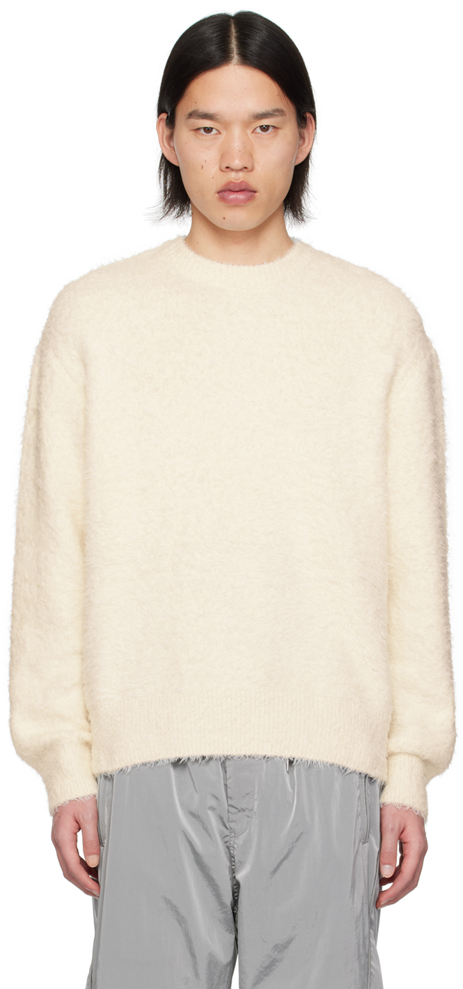 White Hairy Sweater by WOOYOUNGMI on Sale