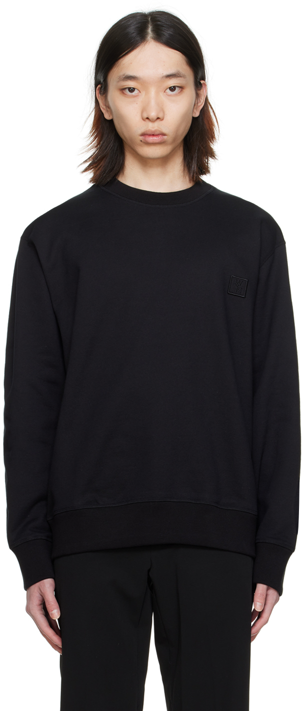 Wooyoungmi Black Embossed Sweatshirt In 736b Black