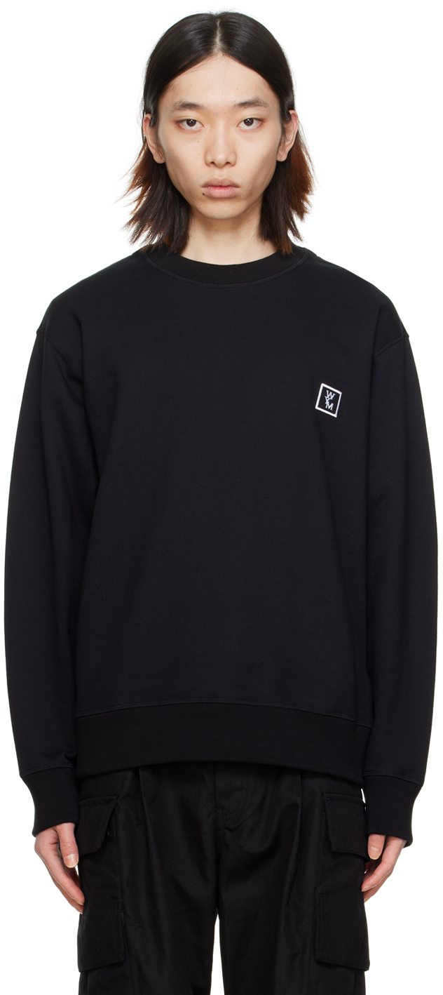 Wooyoungmi Black Printed Sweatshirt In 736b Black