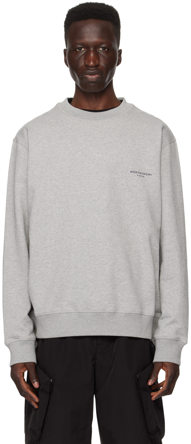 Gray Patch Sweatshirt by WOOYOUNGMI on Sale