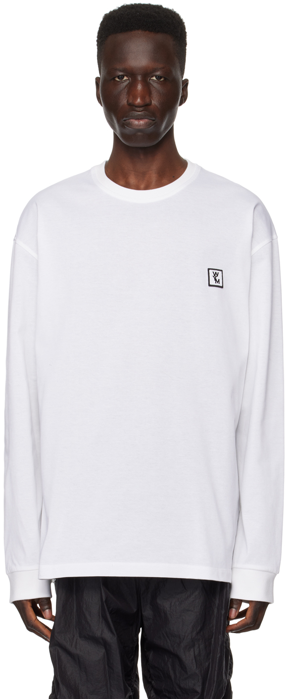 White Printed Long Sleeve T-Shirt