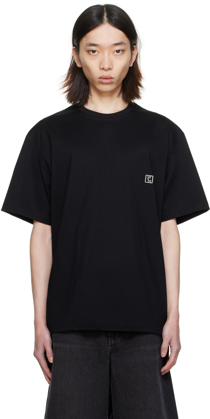 Wooyoungmi Black Drawstring T-shirt In 708b Black