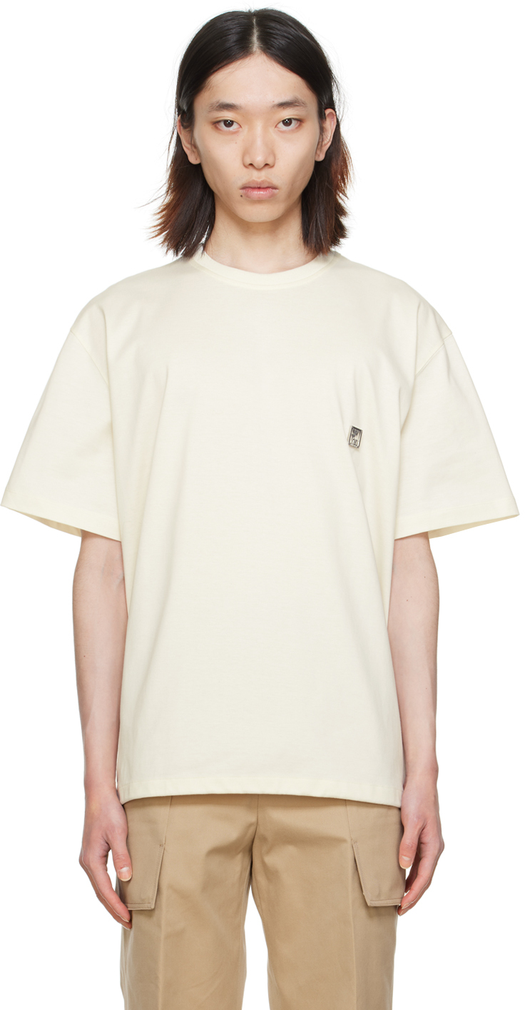 Wooyoungmi Off-white Drawstring T-shirt In 702i Ivory