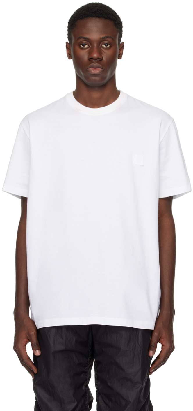 Wooyoungmi White Plaque T-shirt In 715w White
