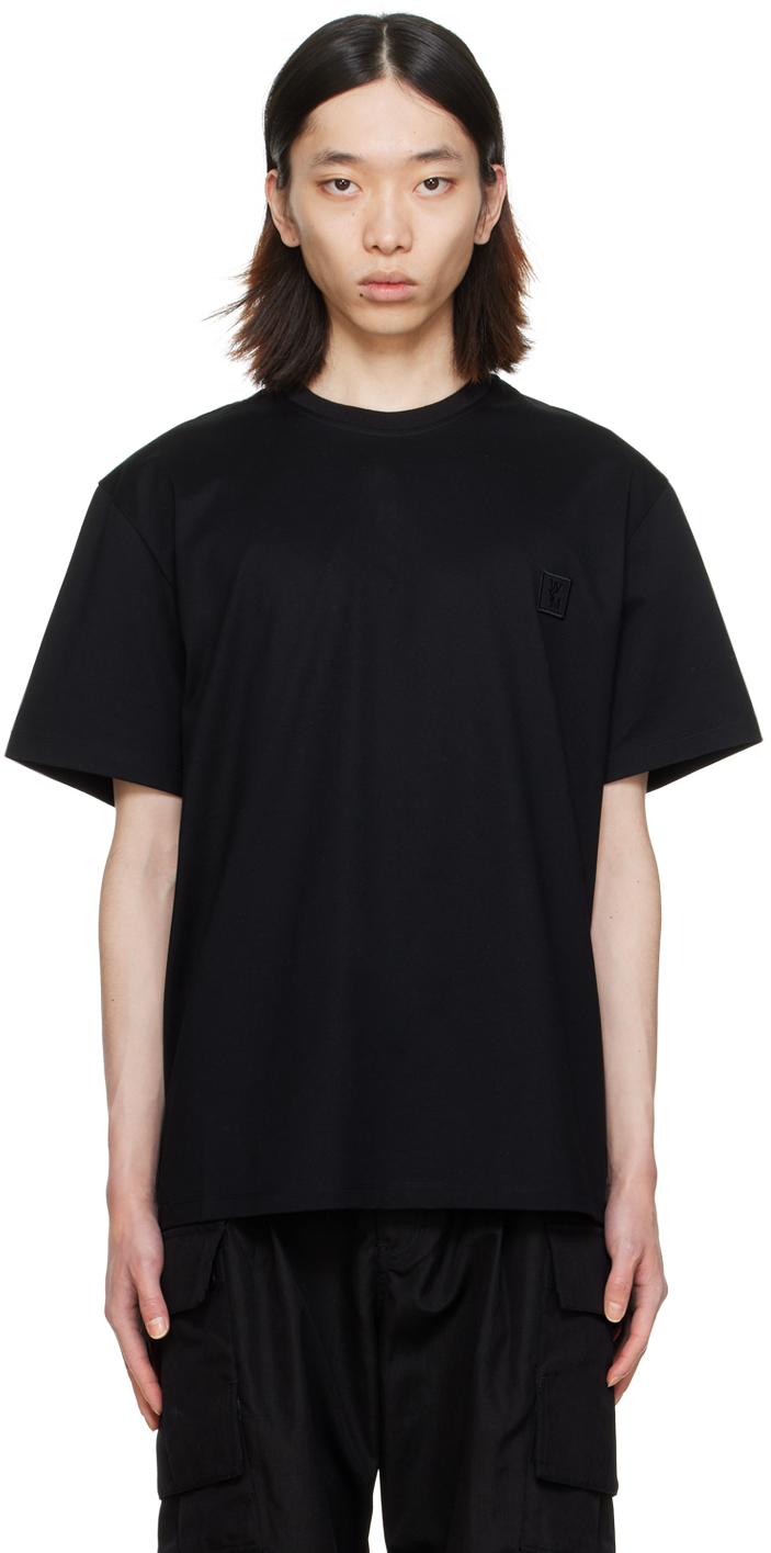 Black Embossed T-Shirt by WOOYOUNGMI on Sale