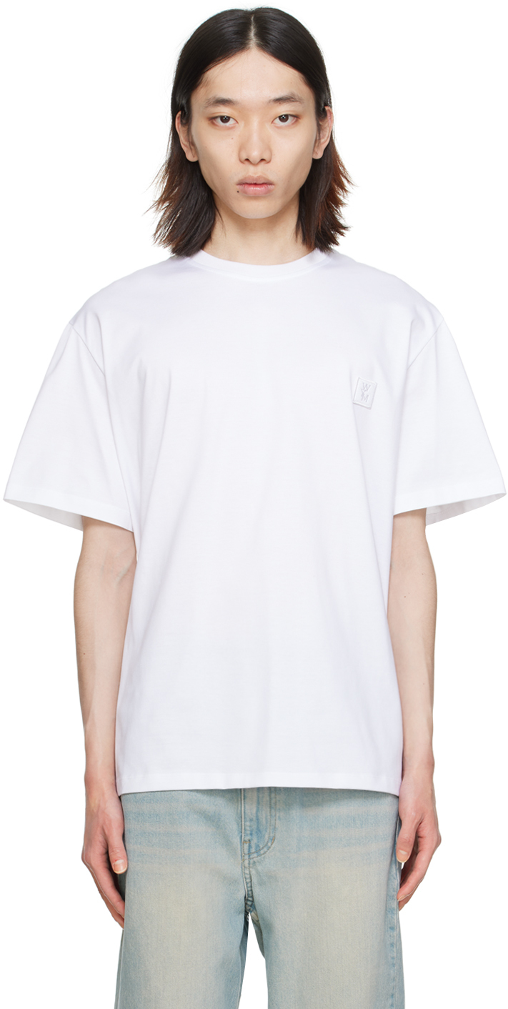 Wooyoungmi White Embossed T-shirt In 701w White