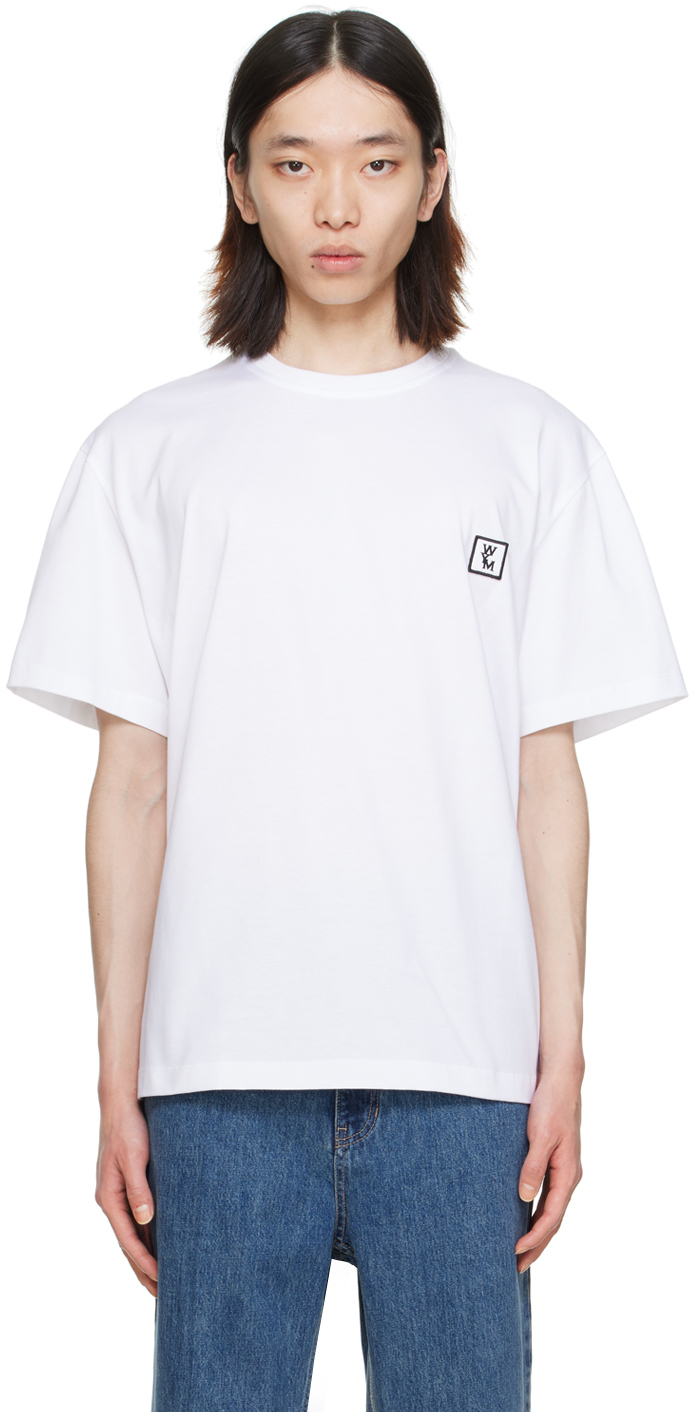 Wooyoungmi White Printed T-shirt In 701w White