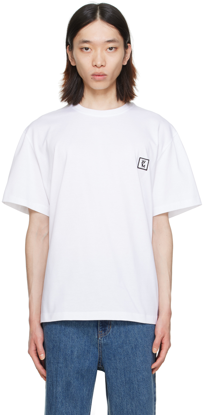 Tシャツ・カットソー WOOYOUNGMI Men T-shirt White W251TS04 716W White Printed T-Shirt by WOOYOUNGMI on Sale