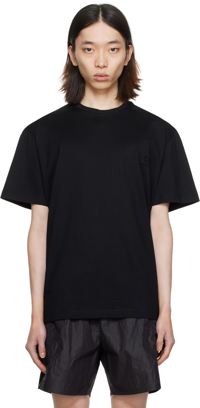 Black Graphic T-Shirt by WOOYOUNGMI on Sale