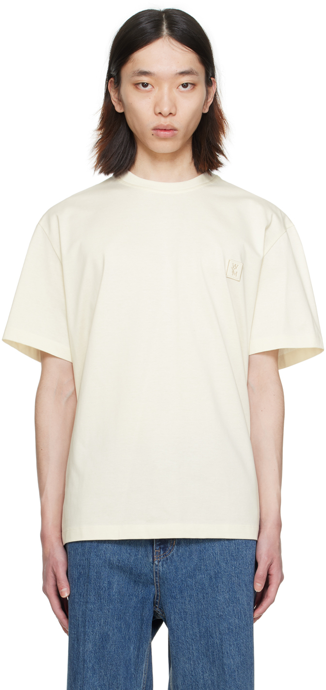 Shop Wooyoungmi Off-white Graphic T-shirt In 702i Ivory