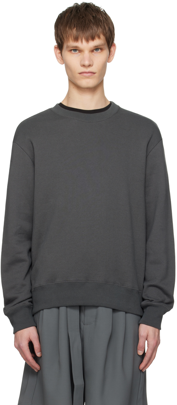 Attachment Grey Crewneck Sweatshirt In C/#922 D.gray