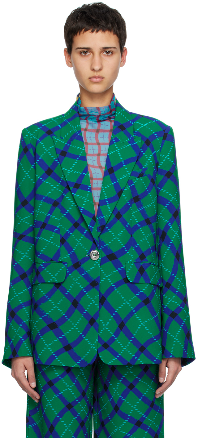 Simonmiller Green Lennox Jacket In Green Plaid