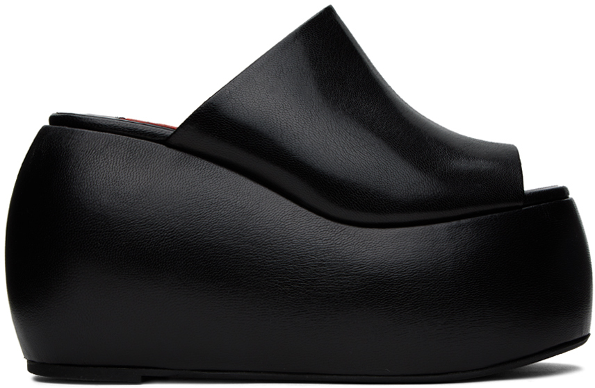 Simonmiller Black Platform Bubble Wedge Heeled Sandals