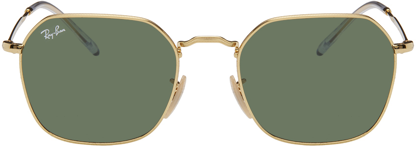 Shop Ray Ban Gold Jim Sunglasses In 001/31