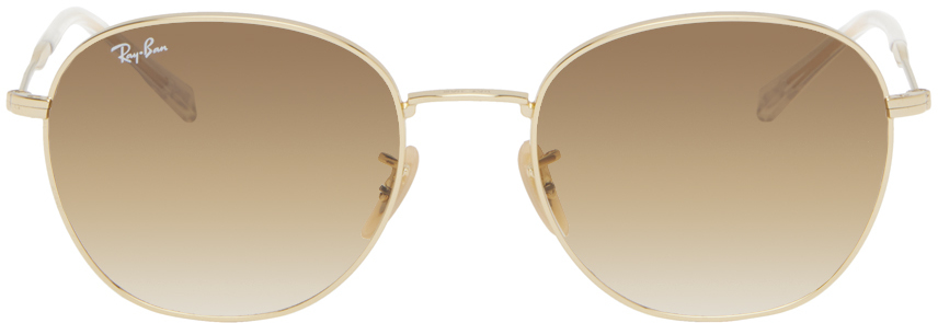 Ray Ban Gold Rb3809 Sunglasses In Neutral