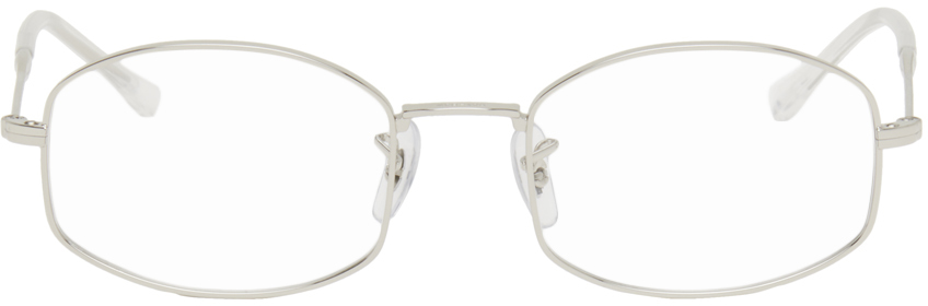 Ray Ban Silver Rx6510 Glasses In Metallic