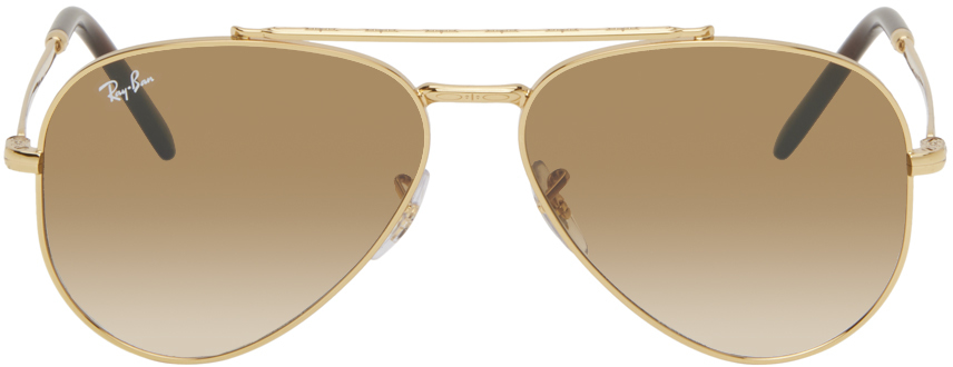 Gold New Aviator Sunglasses