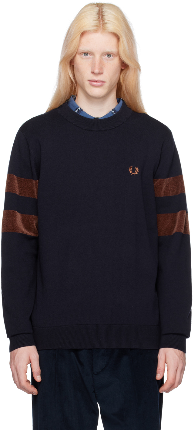 Navy Tipping Sweater