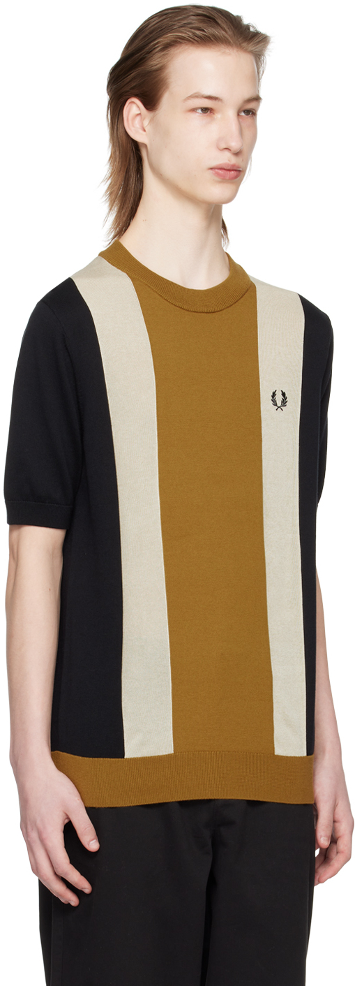 Fred Perry Short Sleeve Knitted T-shirt In U57