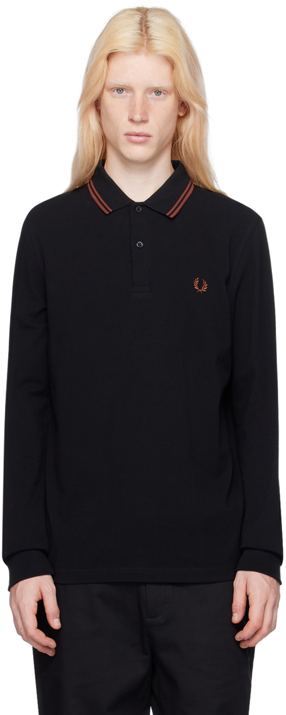 Black 'The Fred Perry' Long Sleeve Polo