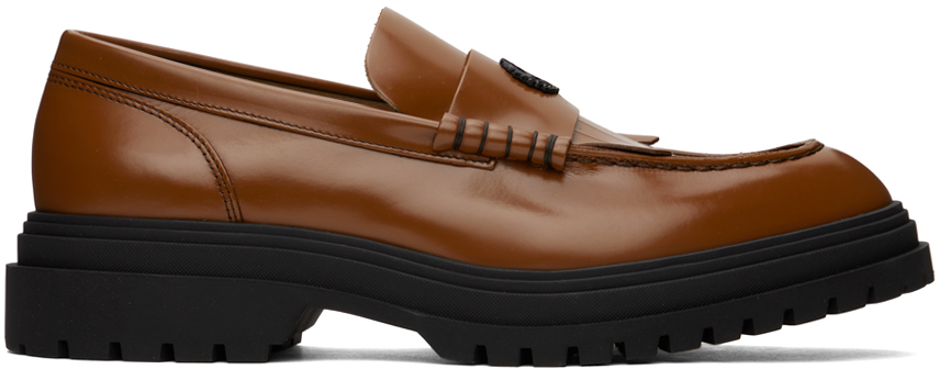 Fred Perry Tan Leather Loafers In 448 Tan