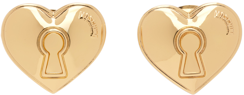 【関税込み】Moschino ゴールド Heart Lock イヤリング Moschinoのゴールド Heart Lock イヤリングがセール中