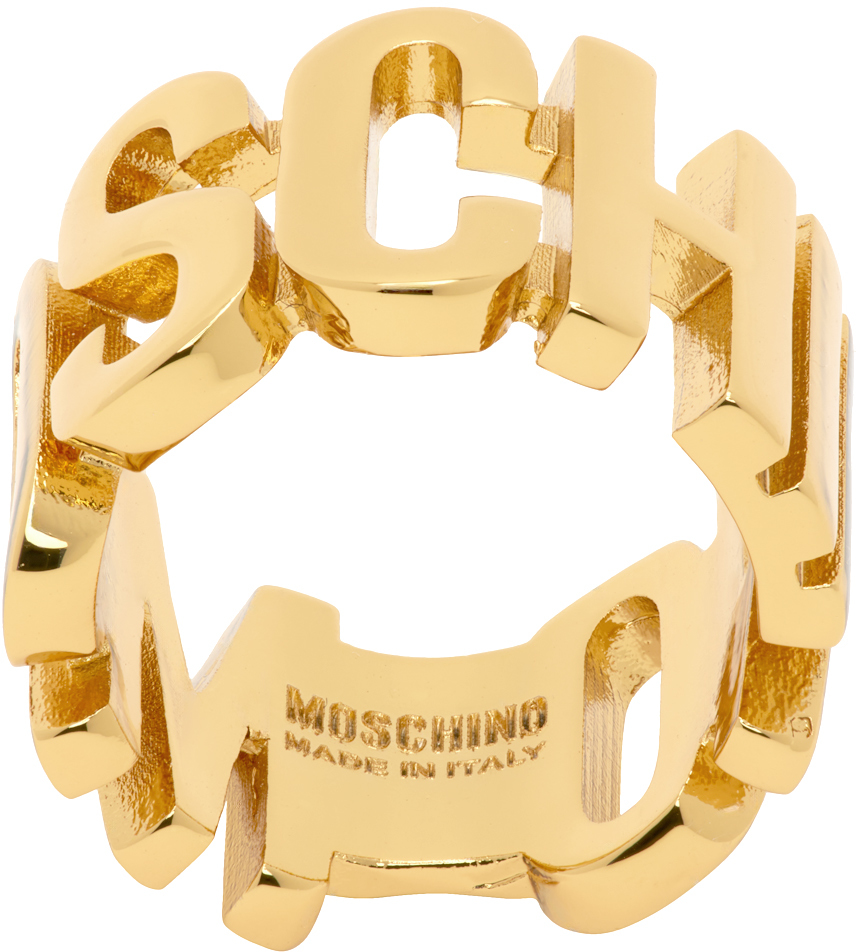 Gold Lettering Logo Ring