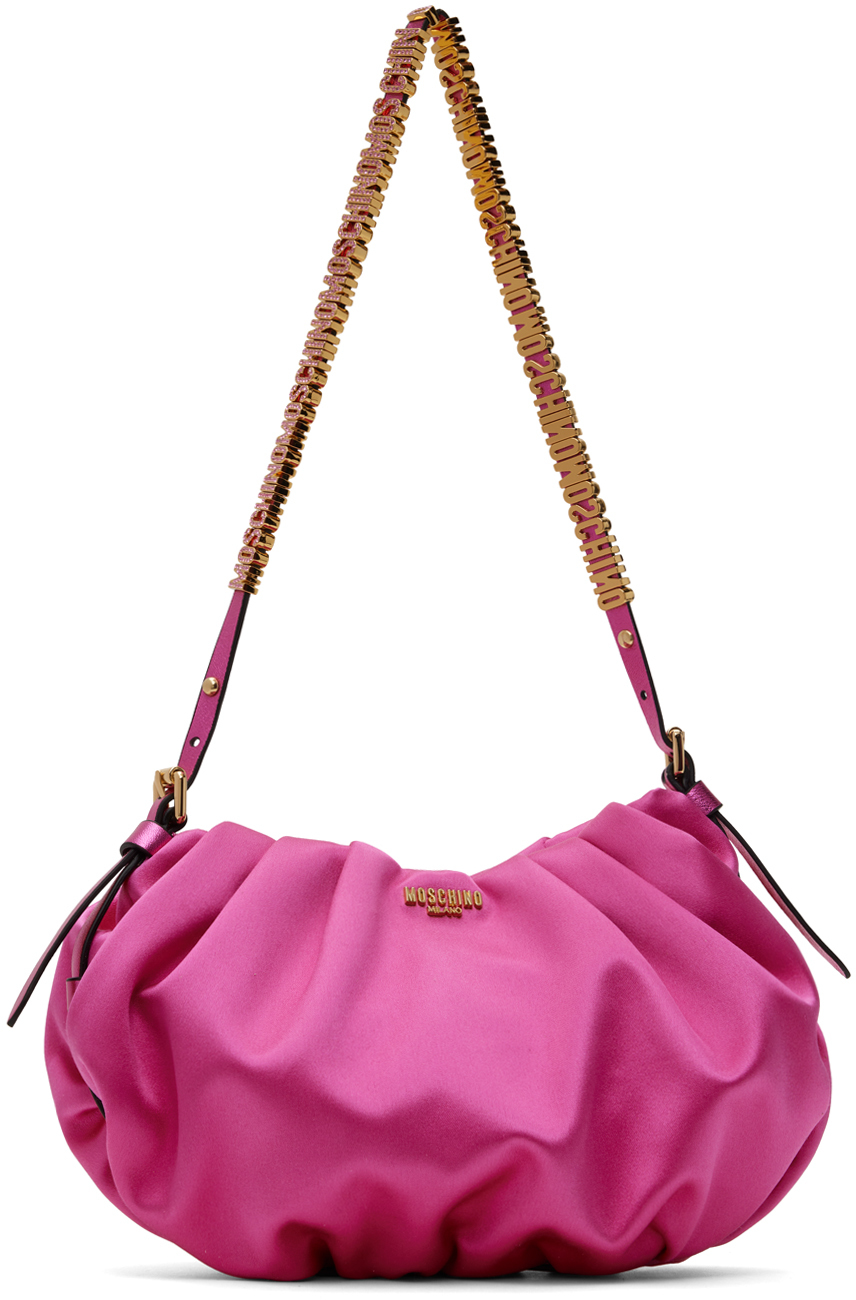 Moschino Pink Mini Lettering Bag In A1199 Fantasy Violet